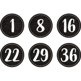 Modern Farmhouse Numbers 1-36 Repositionable Labels - 4"