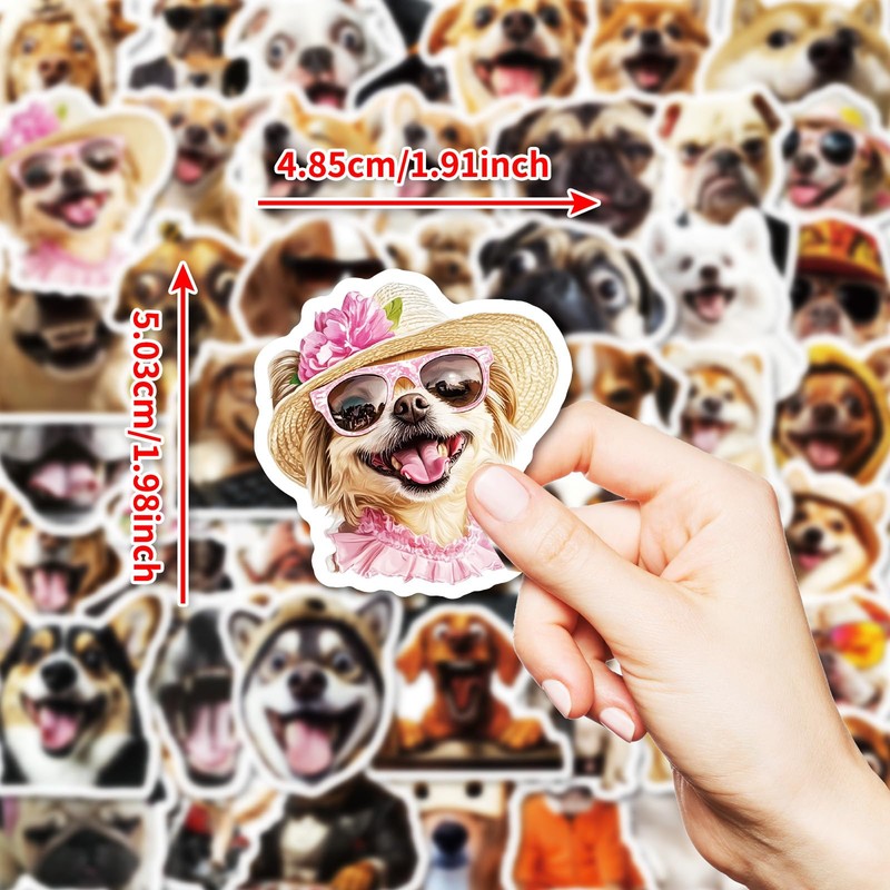 Fun Dog Meme Stickers for Water Bottle,50 PCS Cute Style