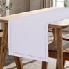 Ruvanti Linen Table Runner 60 Inches, Classic Hemstitch, Washable, Reusable,