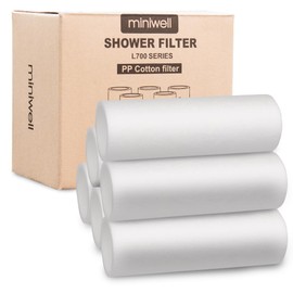 Replacements for Miniwell Shower Filter L700, Shower Head Filter with Double Filters, Remove 99% Chlorine (Z Replacement - 6X PP Cotton Filters)