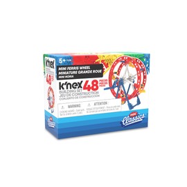 Basic Fun K'NEX Mini Ferris Wheel Building Set, 48 Pieces for Motion Fun, and Desk Décor, Construction Model for Ages 10+, Engineering Toy for Boys & Girls