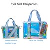 Tense Edano Iridescent Beach Tote for Women, Large Beach Bag