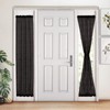 Melodieux Black Semi Sheer French Door Sidelight Curtains 72 Inches