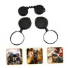 Gatuida 1set Rubber Objective Lens Caps and Scratch Binocular Lens