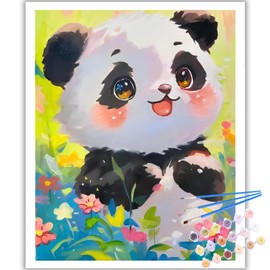 Reivworl Panda Paint by Numbers Kit for Adults, Panda Paint by Number Adult, Painting by Numbers for Gifts and Home Interior Decor 16x20 Inch