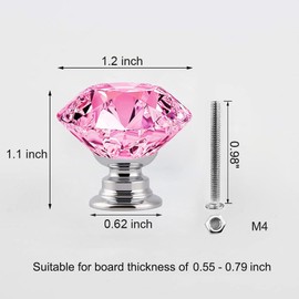 MDPLY Pink Pull 8, Sold by MDPLY Desk Knobs (8 Pack, Pink)