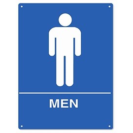 ArtFuzz Mens Restroom Sign 9x12