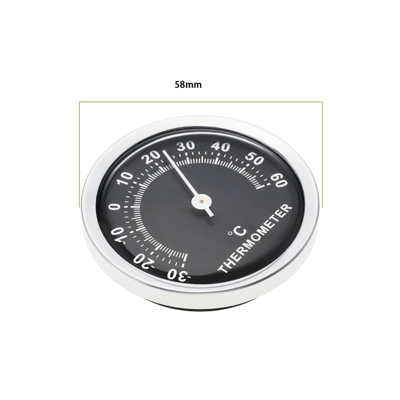 LT Easiyl 2pcs 58mm Car Thermometer Mini Round Car Thermometer
