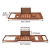 VaeFae Premium Teak Bathtub Tray, Expandable Wooden Bath Tray for
