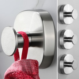 ZUNTO Towel Hooks No Drilling Pack of 4 Suction Cup Hooks Bathroom and Kitchen Towel Holder Coat Hooks