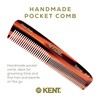 Kent R7T Double Tooth Hair Pocket Comb, Small Fine/Wide Tooth