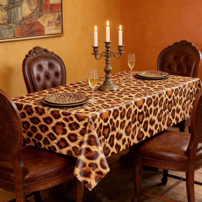 4 Pack Jungle Safari Animal Tablecloths Plastic Animal Theme Tablecloths