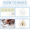 FREEBLOSS 4 Set 8'' Embroidery Kit for Beginners Divination Pattern