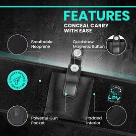 Ankle Holster for 380, Inside Boot Holster – Fast Silent Draw – Comfortable & Durable | Fits: SIG P365 P238 Ruger LCP 380 LC9 EC9s Glock 26 43, Bodyguard 380, M&P Shield & Similar Guns [380 9mm 22 LR]