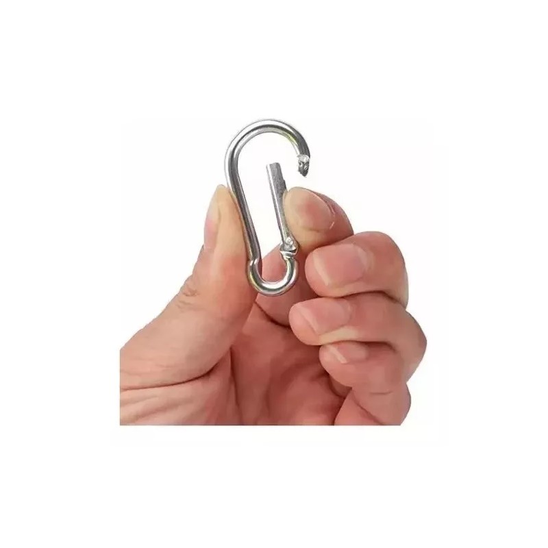Estuchelandia Bandola Gancho Mosqueton Aluminio Camping Llavero 2 Piezas
