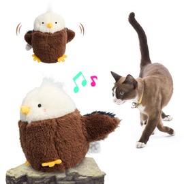 MAILCAT Cat Toys Intelligent Flapping Eaglet, Interactive Cat Toys for Indoor Cats Chase Exercise, Suitable for Cat Teaser Stick, Vivid Chirping, 3 Modes, Rechargeable