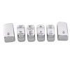 Trichtu Mount 6Pcs Chrome Hand Control Button Switch Cap For
