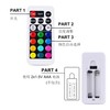 yucanucax 1Pack Remote Control LED Square Night Light,Color Changing Table