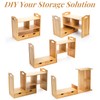 Eorbow Eorbow Bamboo Desktop Bookshelf, Expandable Counter Bookcase, Storage Shelves
