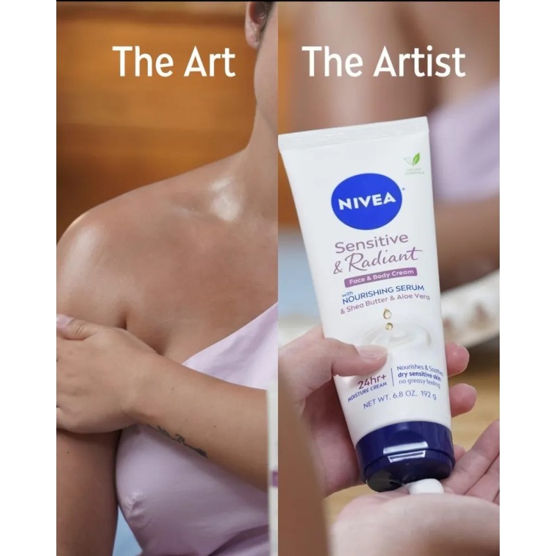 2 Nivea Sensitive & Radiant Cara Y Cuerpo 192g Sensitive