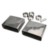 1985-1991 Corvette Rectangular Stainless Steel Pair Exhaust Tips