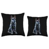 Black German Shepherd Throw Pillow