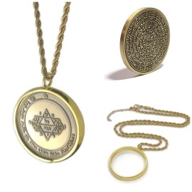 KING SOLOMON COIN Fifth Pentacle of Jupiter + 72 names of God + 1FitAll King Solomon Coin Necklace
