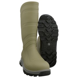 Heartland Leader Outdoor Waterproof Boots for Men and Women - Work, Hiking, and Fishing Boots with Cushioned Footbed and Midsole, Traction Outsole, Olive - 6 Men/8 Women