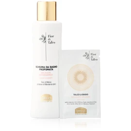 Helan, Fior di Talco, Gentle Bubble Bath, Body and Hair Shower Gel - Moisturising and Restructuring Shampoo - Natural, Scented, with Mallow Flowers and Sweet Almonds - 200 ml