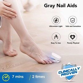 ZJchao Dispositivo Portátil Eficiente en Luz para Hongos en las Uñas con Batería de Iones de Litio, Camping para Viajes en Casa, Material ABS para PC