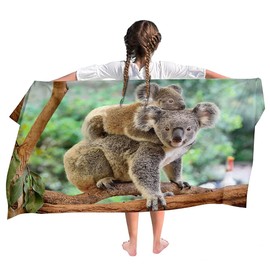 Ulticool Microfibre Children's Towel 140 x 70 cm - Koala Koala Bear Unicorn - Lightweight Travel Towel Quick Drying Bath Towel Beach Towel Microfibre - Travel Beach Sport Child Girl
