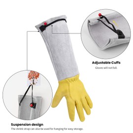 UneedMe Gardening Gloves For Women/Men - Garden Gloves Gardening Gifts Tough Thorn Proof Comfortable Breathable Garden Tools For Sowing Planting Trimming plants Mechanic Welding
