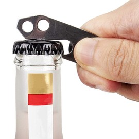 NA 2 Sets of Multifunctional Keychains Stainless Steel Key Belt Clips EDC Tools Bottle Openers Money Clips with Key Rings(Silver)