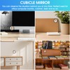 (2 PCS) Cubicle Mirror to See Behind You – 2.3"