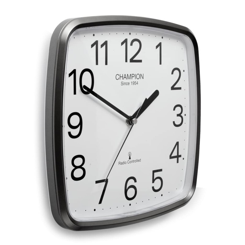 Compacted MSF Signal Radio Controlled Square Cased Quartz Wall Clock