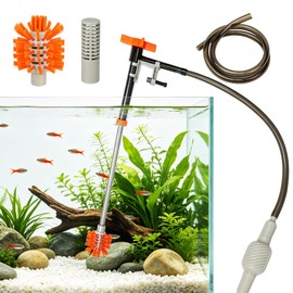 Turchongeco Aquarium Siphon Gravel Cleaner Manual Water Changer Kit, Medium
