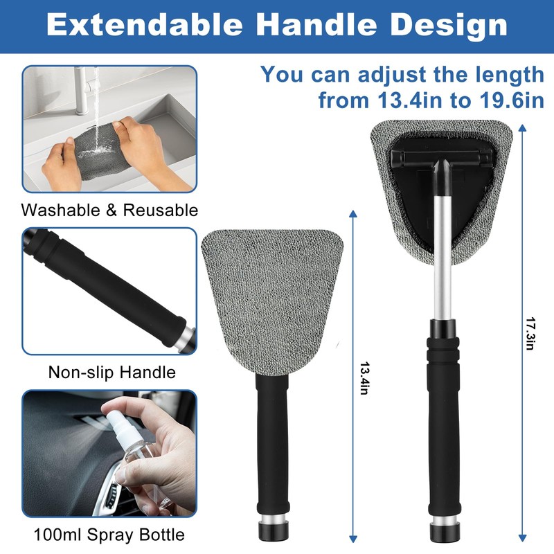 Viewsun Windshield Cleaner Tool, 13Pcs Car Interior Cleaning Kit, Car
