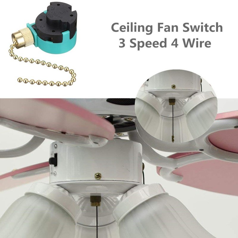 Ceiling Fan Switch 3 Speed 4 Wire ZE-268S6, ZING EAR