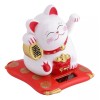 Mini Estatuilla Gato Japonés Suerte Fortuna Solar Maneki Nek