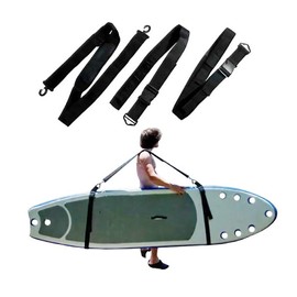 CAWKAY Surfboard Carrier Shoulder Carry Belt Paddle Bodyboard Handle Strap SUP Canoe Board, Black