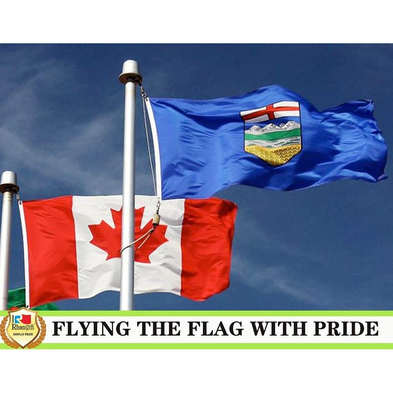Double Sided Canada Alberta Flag 3' X 5' Large,100D Thick