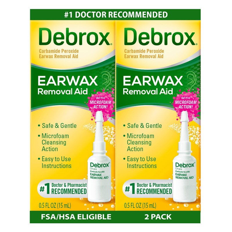 Debrox Ear Wax Removal Drops, Gentle Microfoam Ear Wax Remover