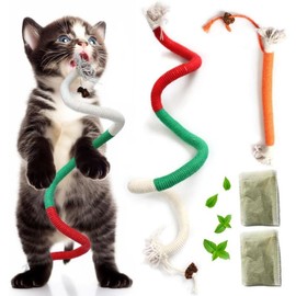Kitten Toys,    for Indoor Cats,  Toys for  Cleaning, Interactive   Rope Toys for Cats Kitty, 3 Pack (Include 1 Pack of ) - Color: Small&Large 2 Pack