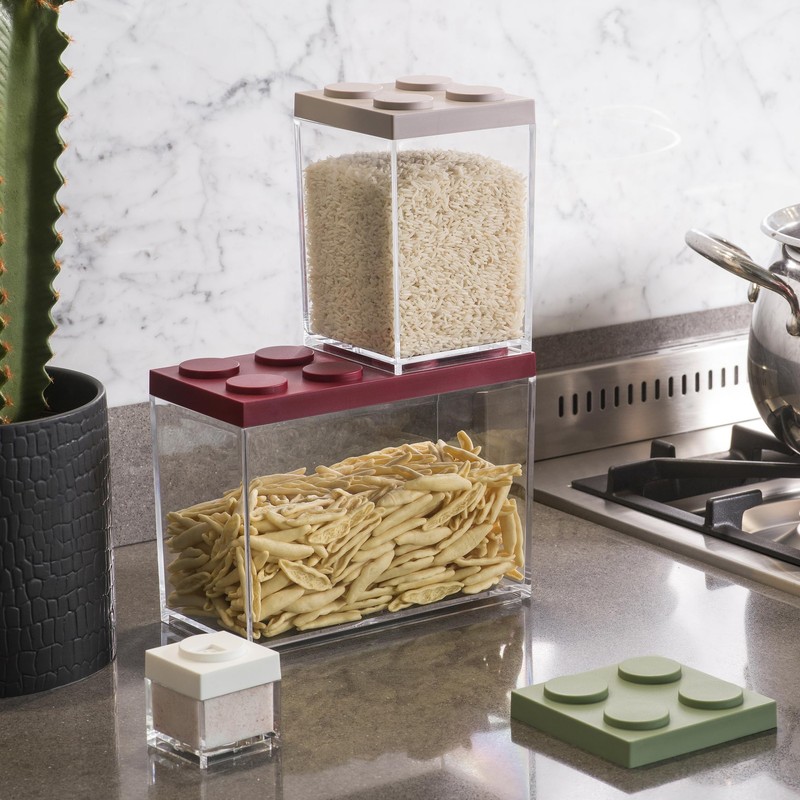 OMADA Design - 1L Brick Food Container with Stackable Lid
