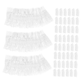 Generic 100pcs Ear Protectors Clear Disposable Ear Caps for Shower Hair Dye Bathing Spa Use Comfortable Fit for Home Hotel Quick Easy to Wear