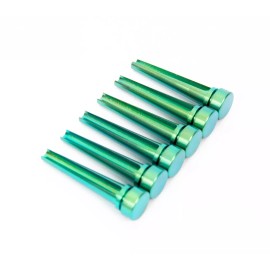 FU-Tones Titanium Acoustic Bridge Pins Green