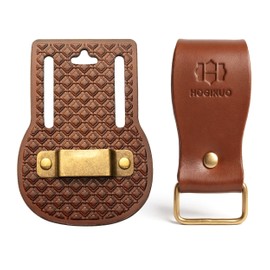 Leather Tape Measure Holder for Belt/Tape Measure Belt Clip/Low-Profile Design for Tool Belts up to 2"