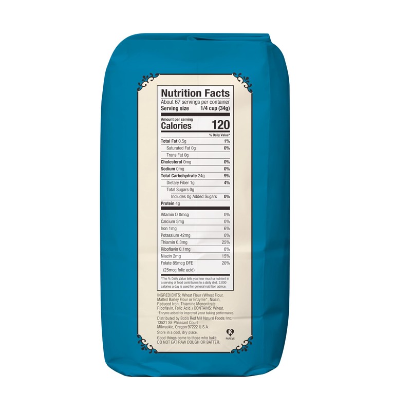 Bob's Red Mill All Purpose Unbleached Flour, 5 lb (Pack