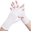 SWAKER 4 Pairs White Cotton Gloves, Fingerless, 100% Pure Cotton,