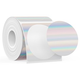 SUPVAN Katasymbol T50M Pro Label Tape Paper, Waterproof Labels for Home, School, Office, Diameter 50 mm, 140 Labels/Roll (Silver)